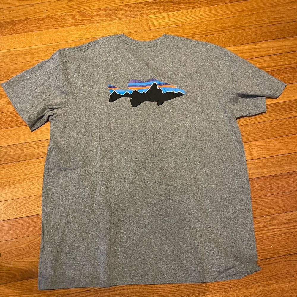 Patagonia Men’s Fitz Roy Smallmouth Responsibilities t shirt